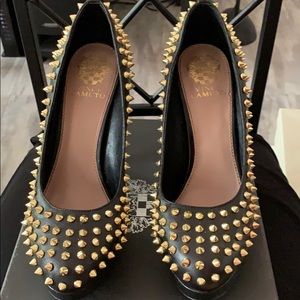 Vince Camuto studded platform pumps
